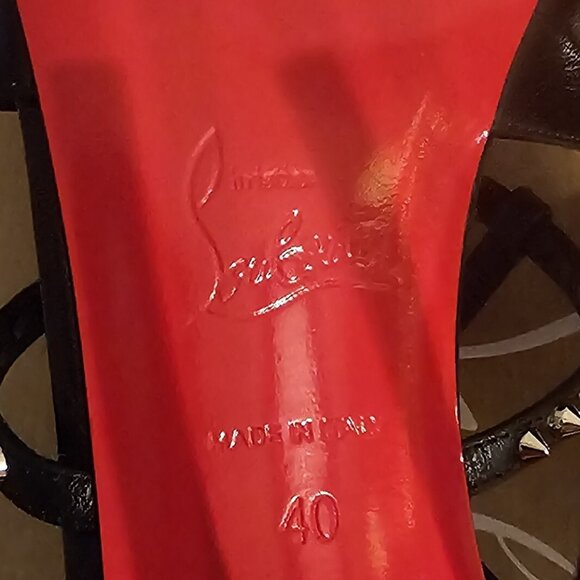 CHRISTIAN LOUBOUTIN Tatooshka 100 Spiked Leather Pumps Shoes - Picture 12 of 12